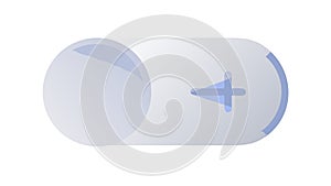 Sleek Toggle Switch with Plus Symbol for UI Design, vector design Generative AI