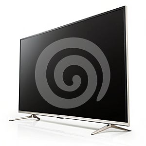 Sleek TV isolated on white background