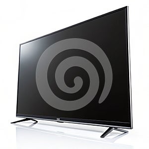 Sleek TV isolated on white background