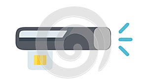 Sleek USB Flash Drive Data Storage Icon, vector design Generative AI