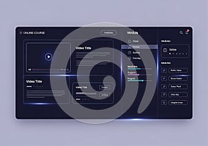 Sleek user interface design for an