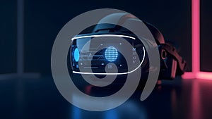 A sleek user interface design for a virtual reality application