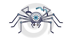 Futuristic Robot Spider AI Technology Advanced Robotics Vector, vector design Generative AI