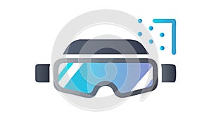Sleek Virtual Reality Goggles, Immersive Tech Experience Vector, vector design Generative AI