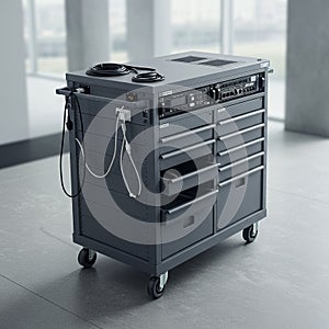 Sleek wall-mounted keypad access panel with a black interface, featuring numeric