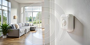 Sleek White Motion Sensor Modern Minimalist Smart Home Security for a Contemporary Interior