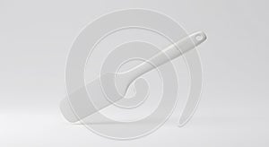 A Sleek White Silicone Spatula on a Clean White Background Product Photography photo