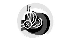 sleep apnea glyph icon animation