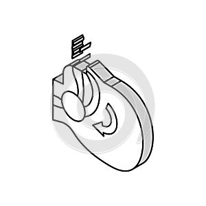 sleep apnea isometric icon vector illustration photo