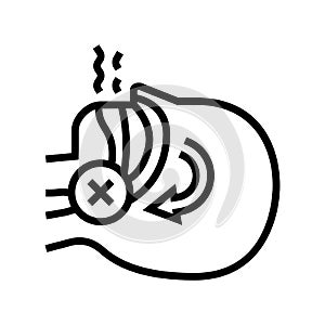 sleep apnea line icon vector illustration photo