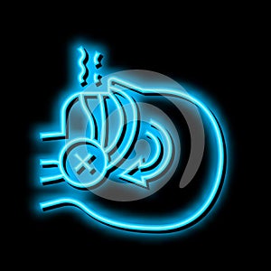 sleep apnea neon glow icon illustration