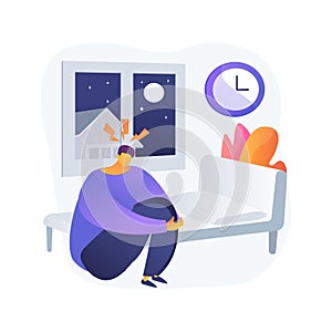 Sleep behavior disorder abstract concept vector illustration.