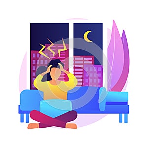 Sleep behavior disorder abstract concept vector illustration.