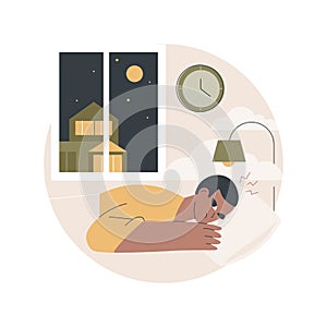 Sleep behavior disorder abstract concept vector illustration.