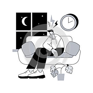 Sleep behavior disorder abstract concept vector illustration.