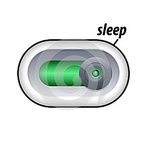 Sleep concept, Press the slide button for Sleep