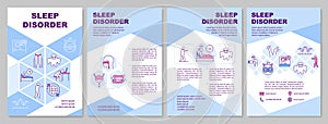 Sleep disorder brochure template