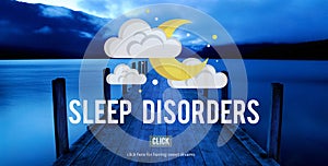 Sleep Disorder Disturbed Insomnia Depression Concept photo