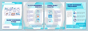 Sleep disorder types brochure template