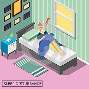 Sleep Disturbance Isometric Background