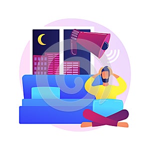 Sleep disturbances abstract concept vector illustration.