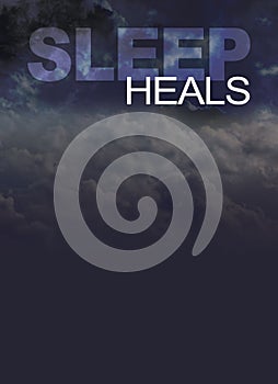 Sleep heals message board background