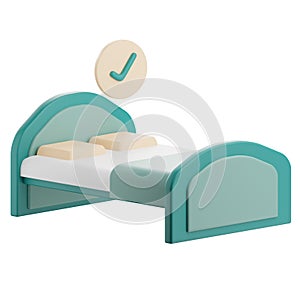 3d rendering sleep icon on transparent background