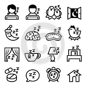 Sleep icon set