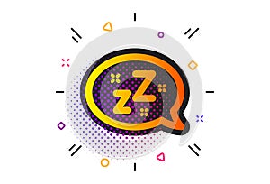 Sleep icon. Zzz speech bubble sign. Chat message. Vector