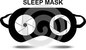 Sleep Mask with eyes. Vector Illustration
