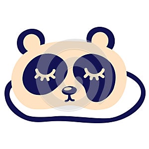 Sleep mask. Panda Night Mask for dreaming. Nightwear elements for resting and relaxation.