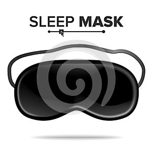 Sleep Mask Vector. Illustration Of Sleeping Mask Eyes. Help To Sleep Better