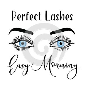 They sleep Quote Print Perfect Lashes Easy Morning