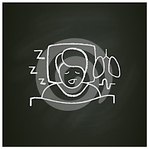 Sleep study chalk icon