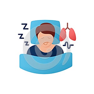 Sleep study flat icon