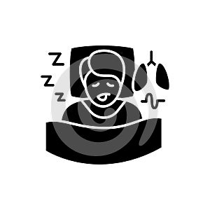 Sleep study glyph icon