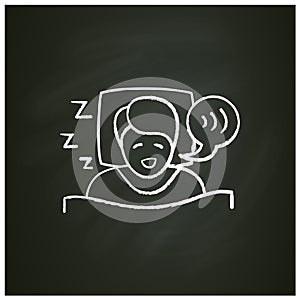 Sleep talking chalk icon