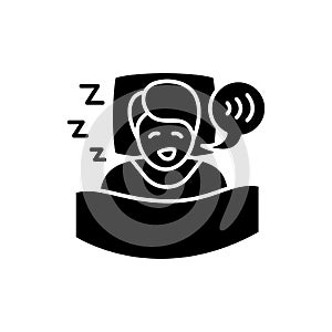 Sleep talking glyph icon