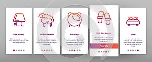 Sleep Time Elements Vector Onboarding