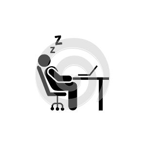 Sleep, tired, office, businessman icon. Element of businessman icon. Premium quality graphic design icon. Signs and symbols