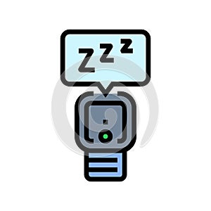 sleep tracking device color icon vector illustration