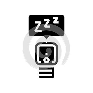 sleep tracking device glyph icon vector illustration