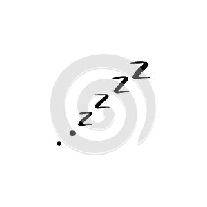 Sleep zzzz doodle symbol set.