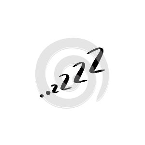 Sleep zzzz doodle symbol set.