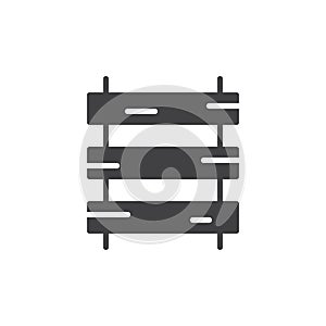 Sleepers and rails icon vector