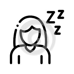 Sleepiness Symptomp Of Pregnancy Vector Sign Icon