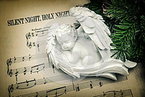 Sleeping angel. Silent Night, Holy Night