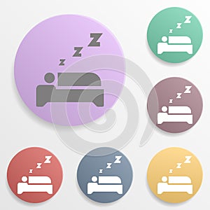 Sleeping badge color set icon. Simple glyph, flat vector of web icons for ui and ux, website or mobile application