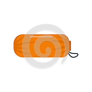 Sleeping bag icon, flat style