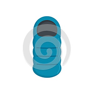 Sleeping bag icon, flat style